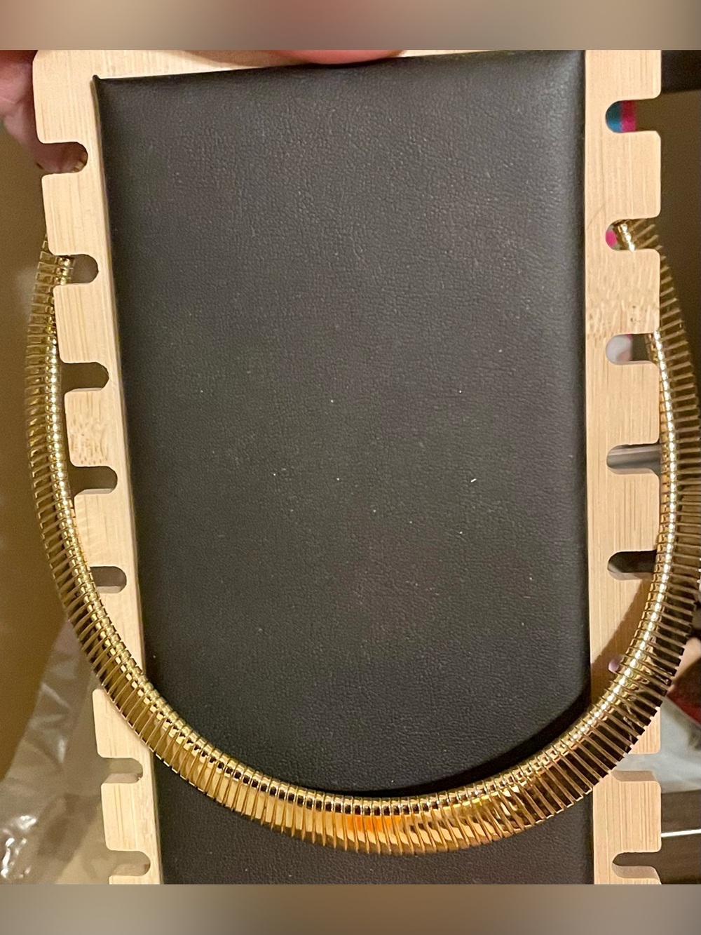 Monet Gold-Tone Ribbed Collar Necklace